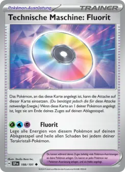 Pokémon-Karte Technische Maschine: Fluorit 188/191