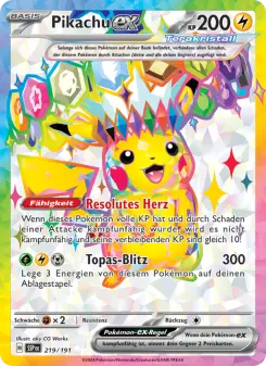 Pokémon-Karte Pikachu-ex 219/191