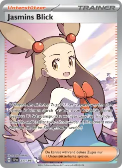 Pokémon-Karte Jasmins Blick 233/191
