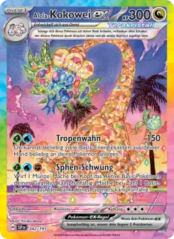 Pokémon-Karte Alola-Kokowei-ex 242/191