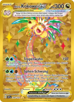Pokémon-Karte Alola-Kokowei-ex 248/191