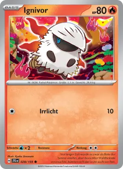 Pokémon-Karte Ignivor 028/159