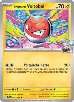 Pokémon-Karte Enigmaras Voltobal 047/159