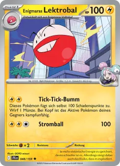 Pokémon-Karte Enigmaras Lektrobal 048/159