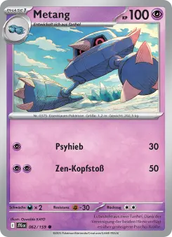 Pokémon-Karte Metang 062/159