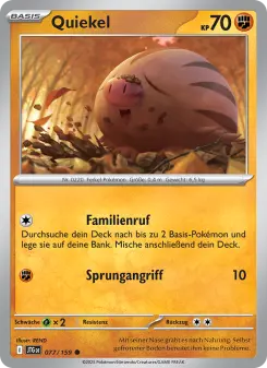 Pokémon-Karte Quiekel 077/159