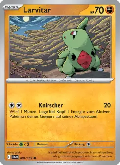 Pokémon-Karte Larvitar 080/159