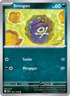 Pokémon-Karte Smogon 091/159