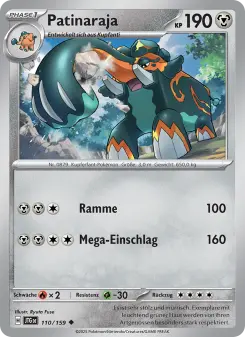 Pokémon-Karte Patinaraja 110/159
