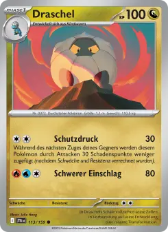Pokémon-Karte Draschel 113/159