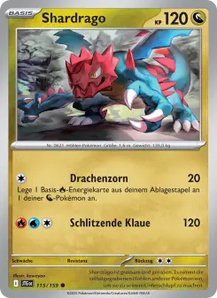 Pokémon-Karte Shardrago 115/159