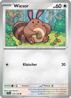 Pokémon-Karte Wiesor 118/159