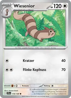 Pokémon-Karte Wiesenior 119/159