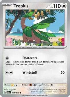 Pokémon-Karte Tropius 123/159