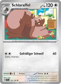 Pokémon-Karte Schlaraffel 132/159