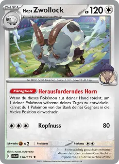 Pokémon-Karte Hops Zwollock 136/159