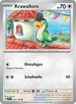 Pokémon-Karte Krawalloro 141/159