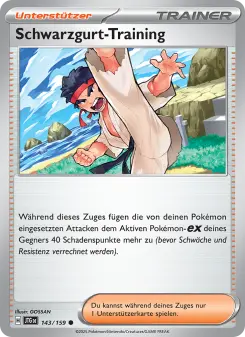 Pokémon-Karte Schwarzgurt-Training 143/159