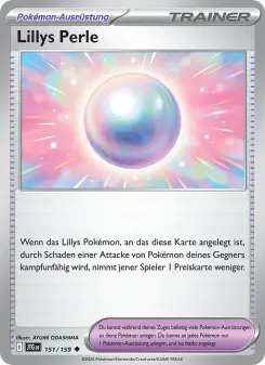 Pokémon-Karte Lillys Perle 151/159