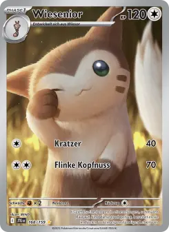 Pokémon-Karte Wiesenior 168/159