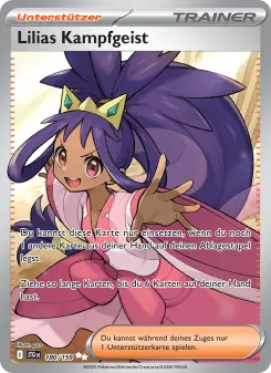 Pokémon-Karte Lilias Kampfgeist 180/159
