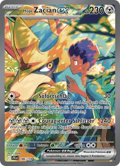 Pokémon-Karte Hops Zacian-ex 186/159