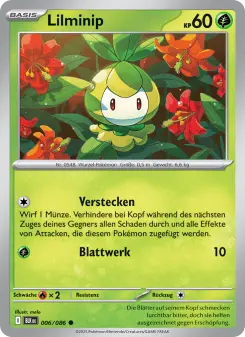 Pokémon-Karte Lilminip 006/086