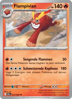 Pokémon-Karte Flampivian 014/086