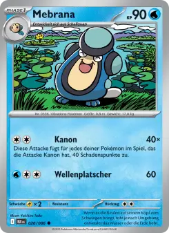 Pokémon-Karte Mebrana 020/086