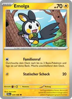 Pokémon-Karte Emolga 029/086