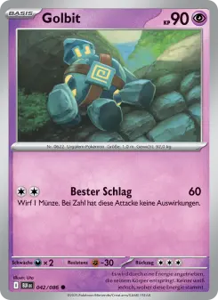 Pokémon-Karte Golbit 042/086