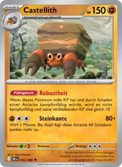 Pokémon-Karte Castellith 052/086