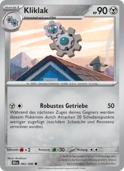 Pokémon-Karte Kliklak 062/086