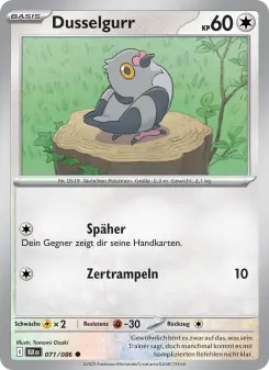 Pokémon-Karte Dusselgurr 071/086