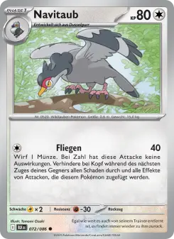 Pokémon-Karte Navitaub 072/086