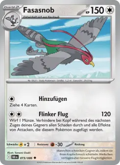 Pokémon-Karte Fasasnob 073/086