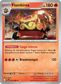 Pokémon-Karte Flambirex 013/086