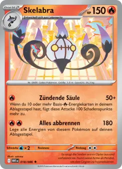 Pokémon-Karte Skelabra 018/086