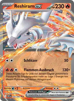 Pokémon-Karte Reshiram-ex 020/086