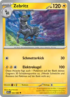 Pokémon-Karte Zebritz 032/086