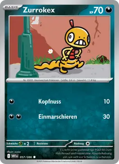 Pokémon-Karte Zurrokex 057/086