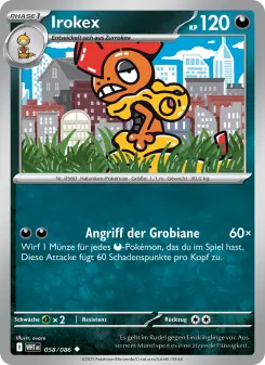 Pokémon-Karte Irokex 058/086
