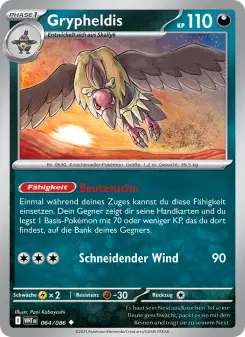 Pokémon-Karte Grypheldis 064/086