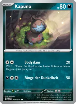 Pokémon-Karte Kapuno 065/086