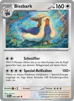 Pokémon-Karte Bissbark 076/086