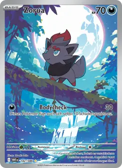 Pokémon-Karte Zorua 142/086