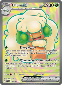 Pokémon-Karte Elfun-ex 157/086