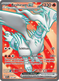 Pokémon-Karte Reshiram-ex 158/086