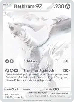 Pokémon-Karte Reshiram-ex 173/086