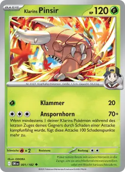 Pokémon-Karte Klarins Pinsir 001/182